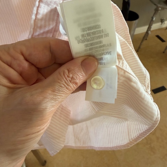 Lacoste Light Pink Pinstripe Short-Sleeve Button-Down Shirt - Picture 12 of 16